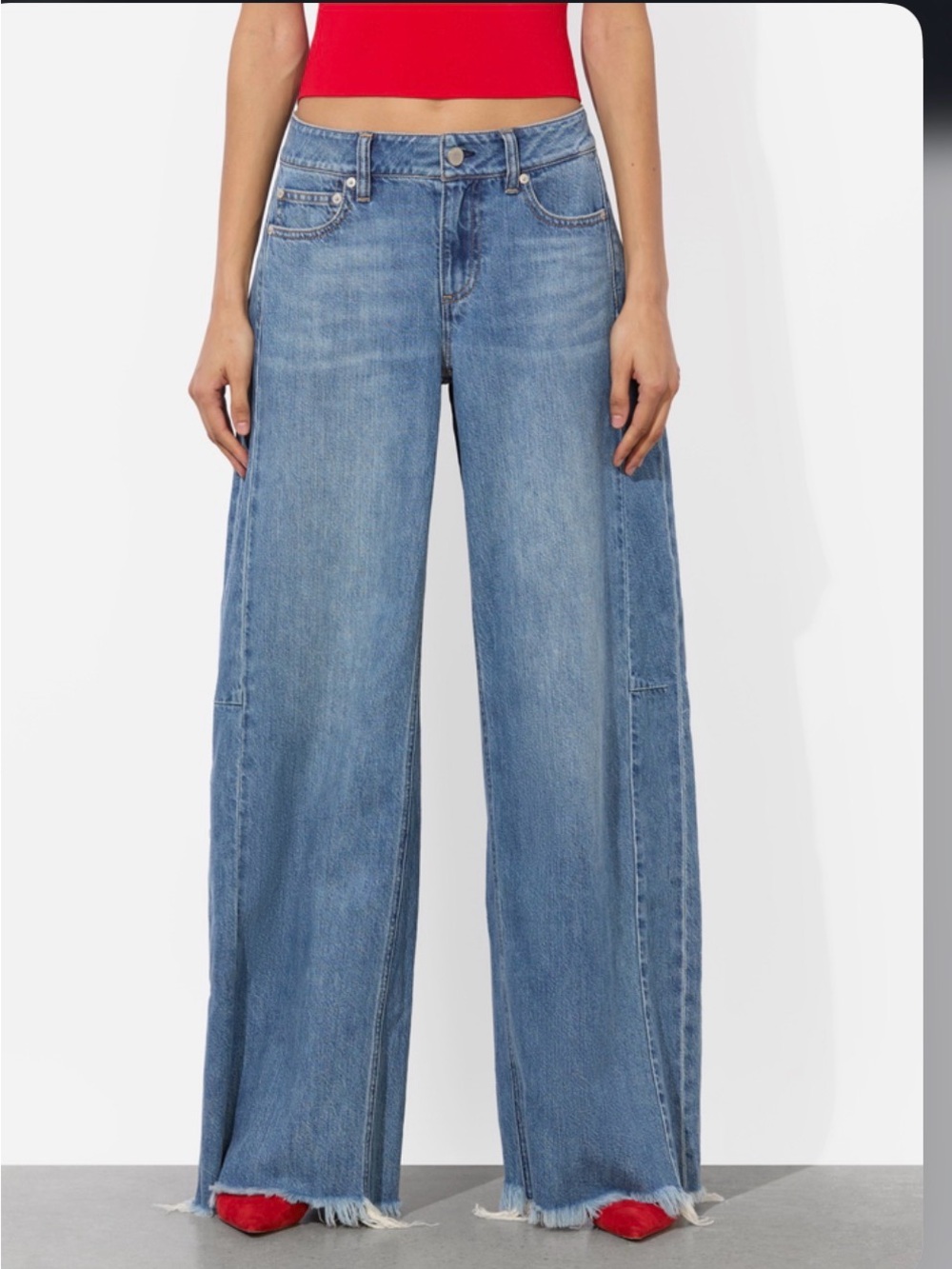Alice + Olivia jeans STU BAGGY JEAN in Livia vintage wash size 28(31x31) - Picture 2 of 6